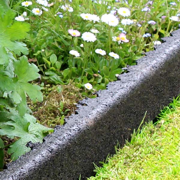 Black Crumb Rubber Garden Edging, How To Install Multy Home Coiled Garden Border Lawn Edging