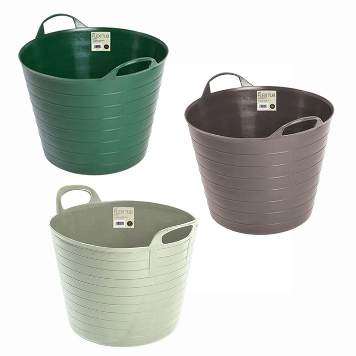 PACK OF 3-7L FLEXI TUB CONTAINER FOR GARDEN MADE IN UK. TUBS BUCKETS 