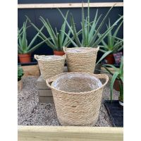Round Rattan Plant Pots