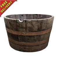 Kentucky Bourbon Half Barrel Planter