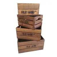 Wooden Apple Crates (Set of 4)