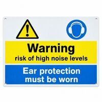 Ear Protection and High Noise Warning Sign