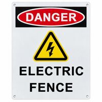 Danger Electric Fence Warning Sign