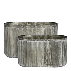 Galvanised Planters