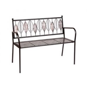 Metal Garden Bench (Brown)
