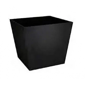 48cm Basalt Low Square Planter (Black)