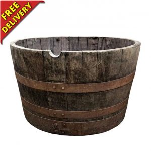Kentucky Bourbon Half Barrel Planter