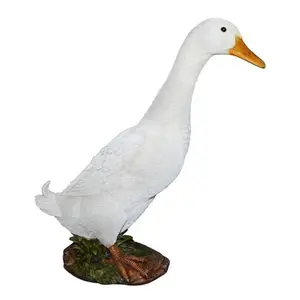 Real Life White Standing Duck Ornament