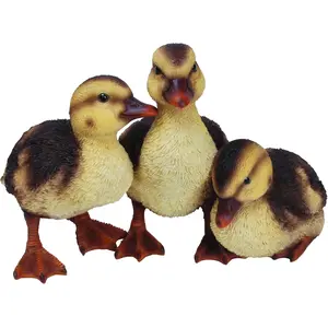 Real life Duckling Group Ornaments