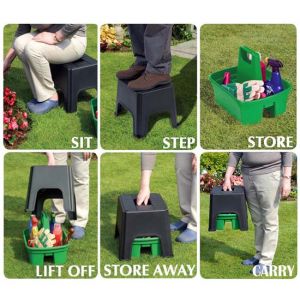 Sit, Step & Store Stool