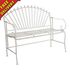 30 Provence Metal Garden Bench (White)