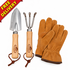 Garden Tool Set with Leather Gloves